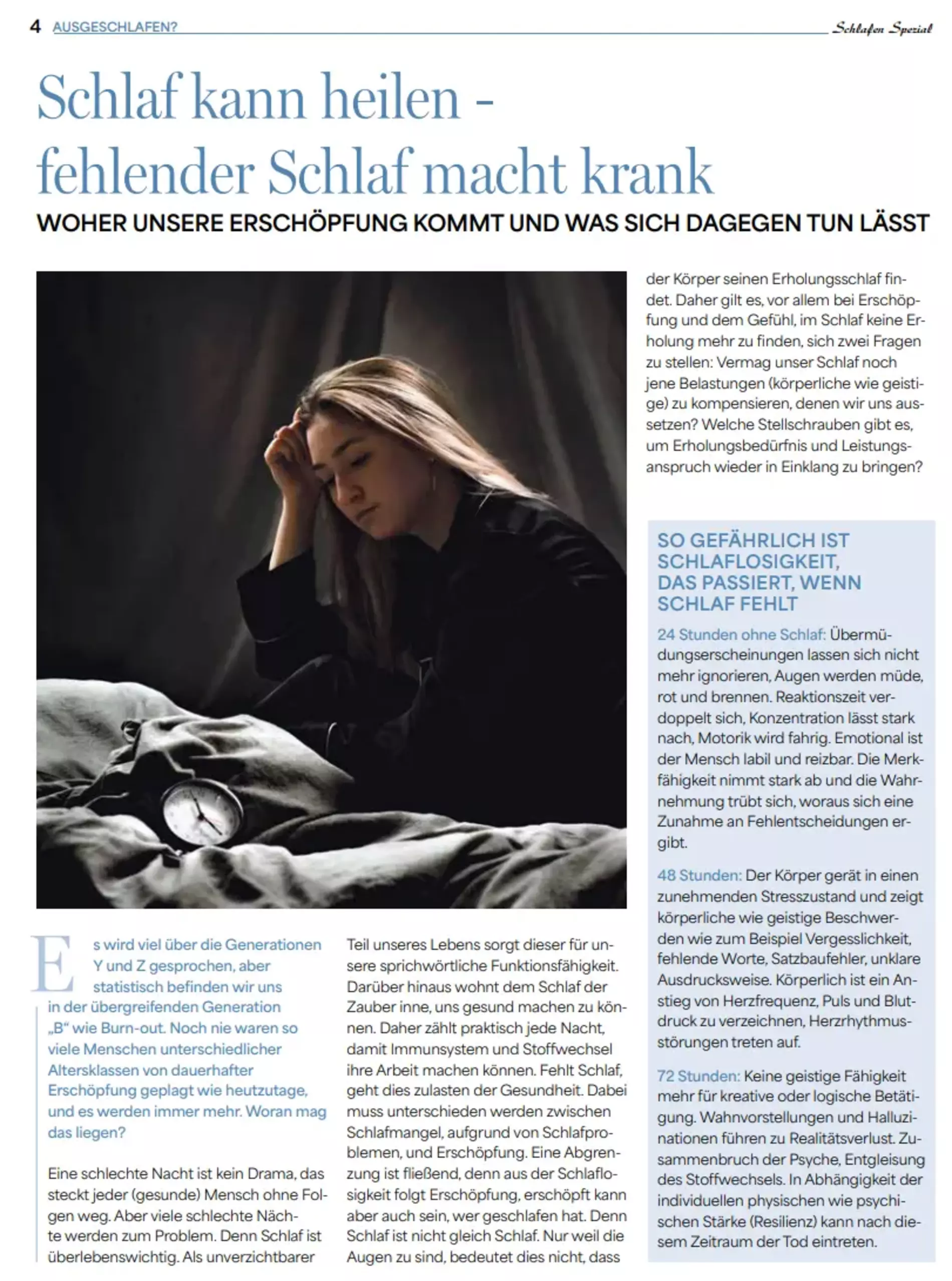 Schlafen Spezial Magazin Seite 4